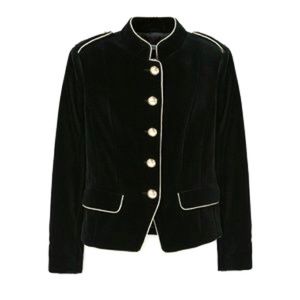 Black Velvet Military Jacket